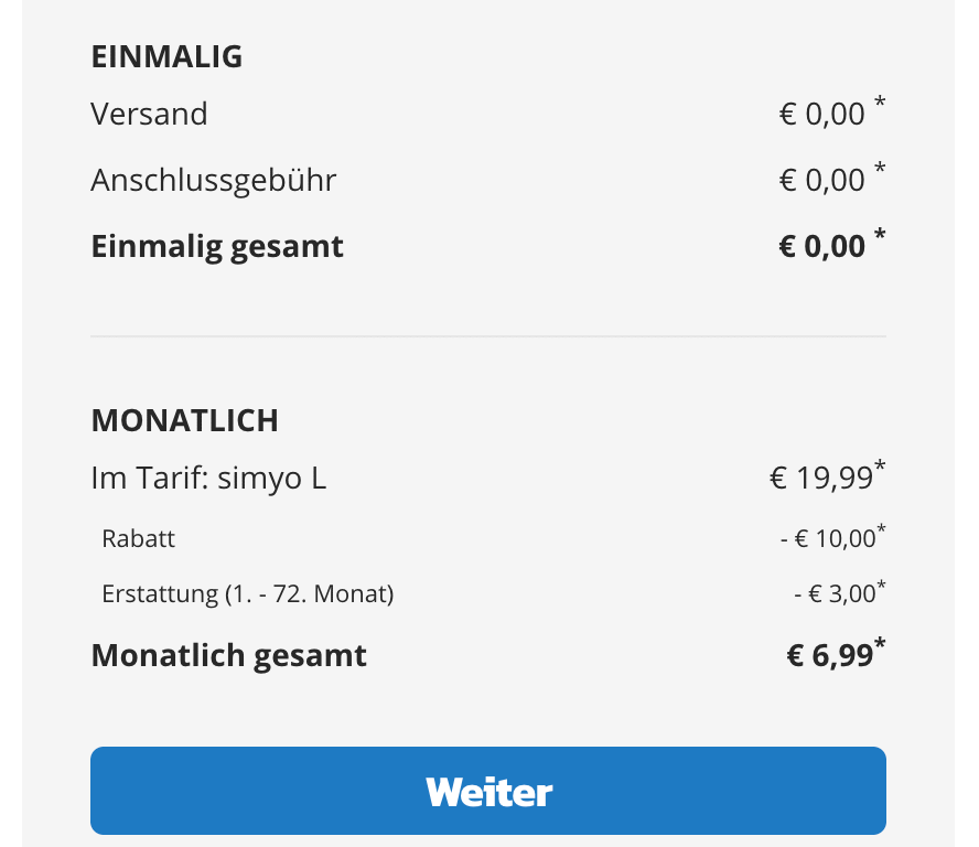 50 GB jetzt unter 7 Euro