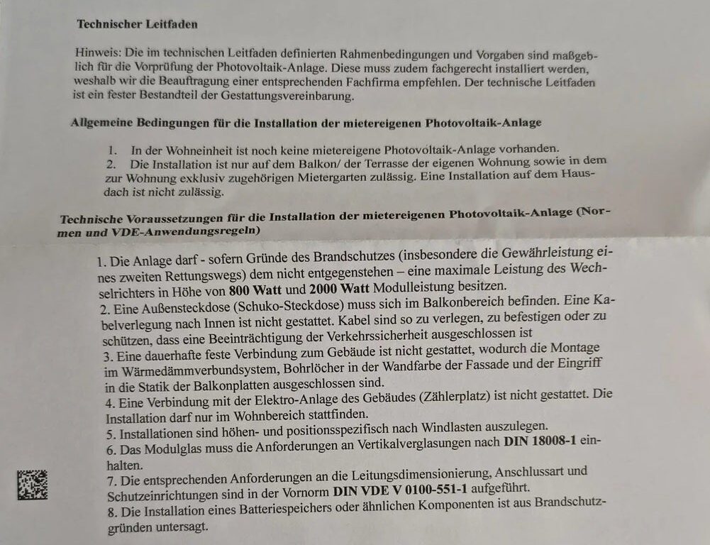Balkonkraftwerk-Speicher verboten – Ist diese Vonovia-Klausel überhaupt zulässig?