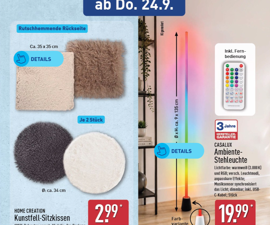Spezielle Stehleuchte für 20 Euro