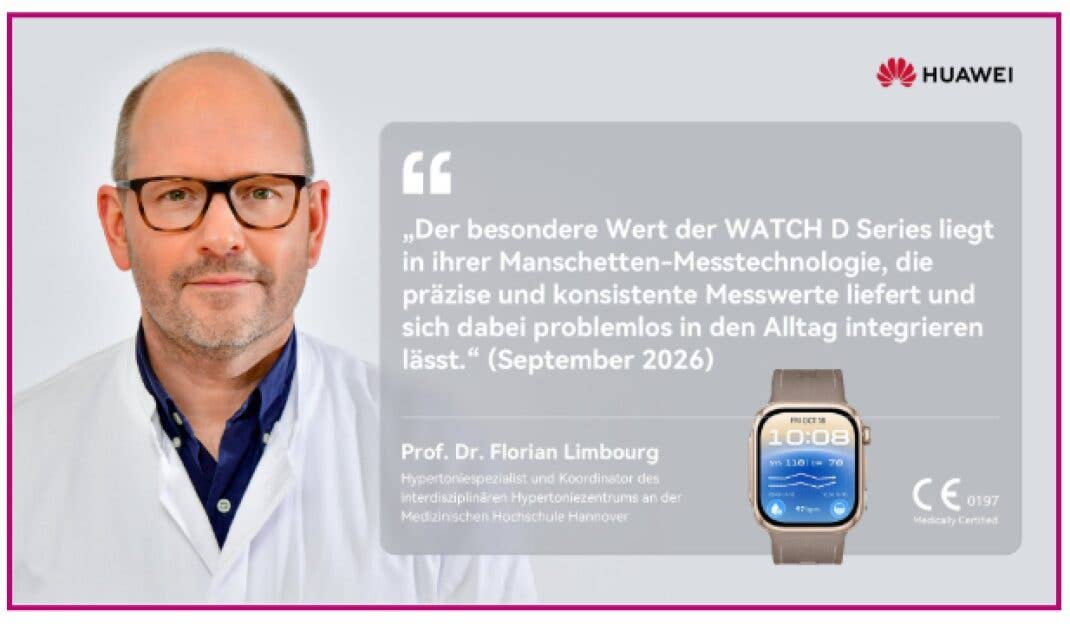 Huawei Watch D3: Medizingerät im Smartwatch-Format